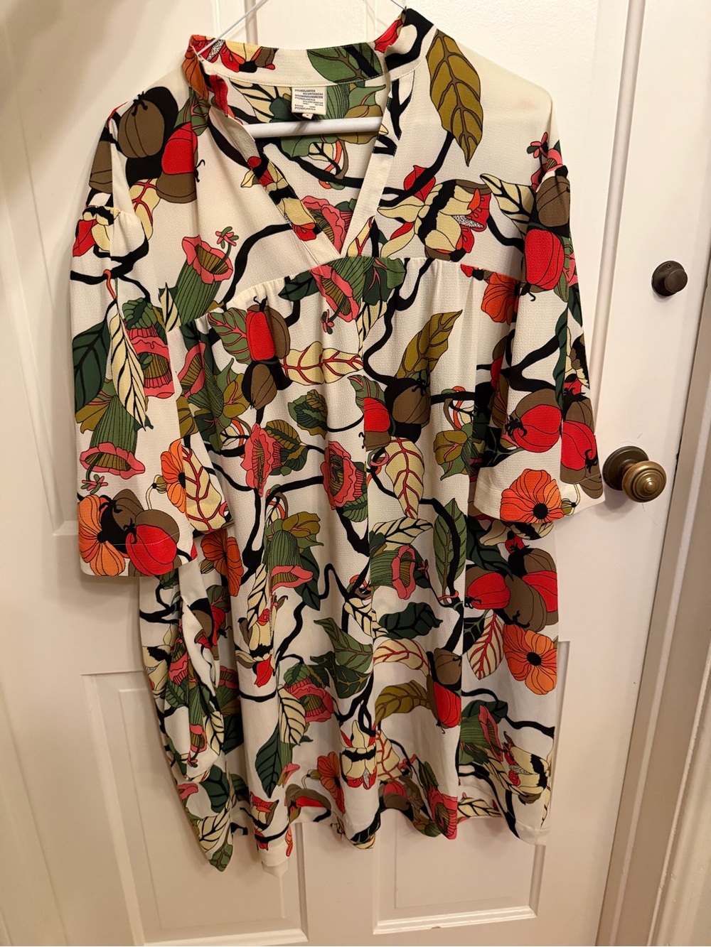Baum und Pferdgarten Floral dress / tunic- Green, Pink, Cream